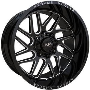 Xtreme Mudder XM339 Gloss Black Milled