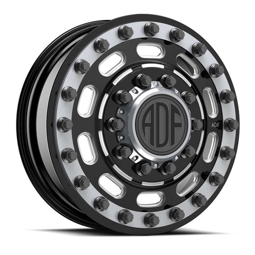 ADF Wheels Maximus Gloss Black/Machined W/ Gunmetal Accents