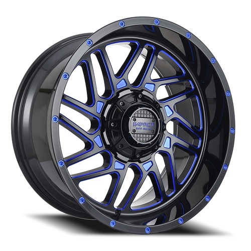 Impact 808 Gloss Black W/ Blue Milling