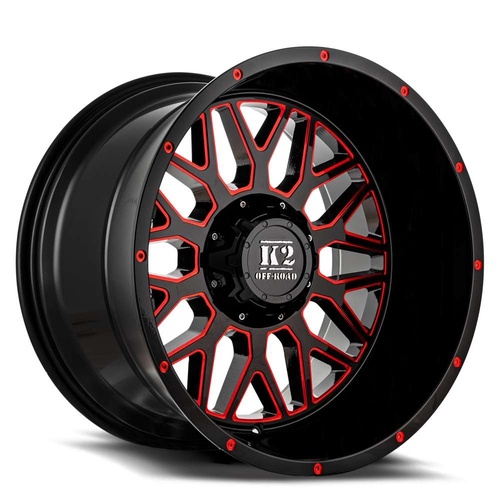 K2 Warrior K08 Black W/ Red Milling