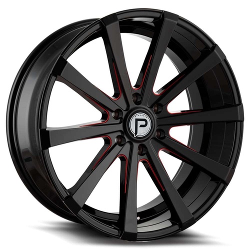 Pinnacle Royalty P100 Black W/ Red Milling