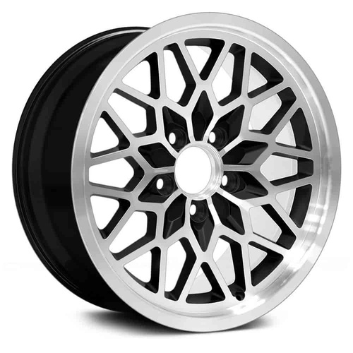 US Wheel Aluminum Snowflake Black Machined