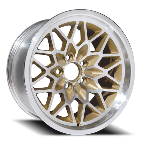 US Wheel Aluminum Snowflake Gold Machined