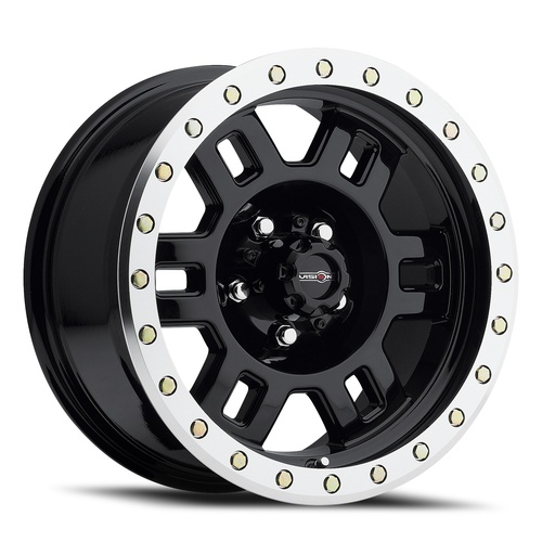 Vision Off-Road Manx 398 Gloss Black With Machined Lip