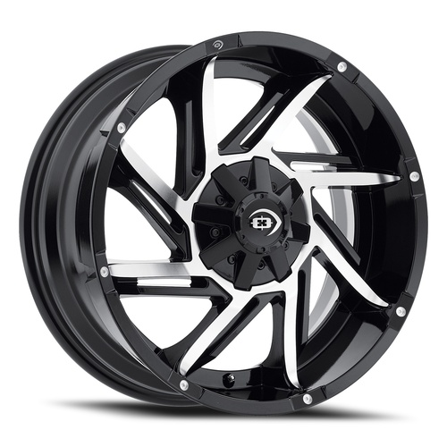 Vision Off-Road Prowler 422 Gloss Black Machined Face
