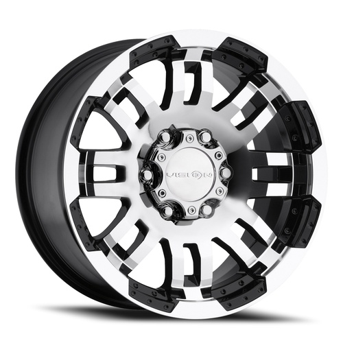 Vision Off-Road Warrior 375 Gloss Black Machined Face