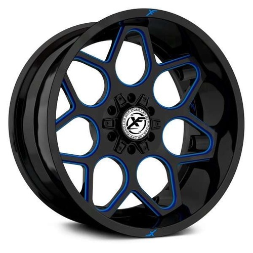 XF Offroad Xf-232 Gloss Black & Blue Milled