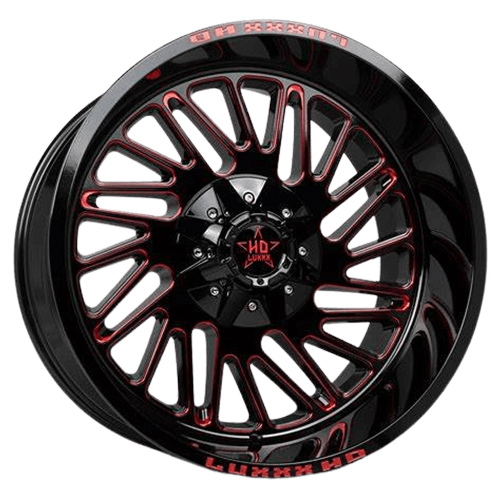 Luxxx HD Offroad LHD-19 Gloss Black With Red Milling