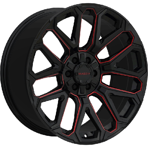 Massiv Off-Road OR5 Black With Red Milling