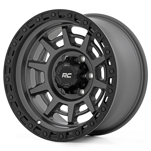 Rough Country 85 Series Gunmetal Gray With Black Simulated Beadlock