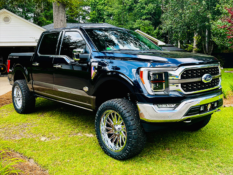 2022 Ford F150 King Ranch Tis 547c 22x10 Nitto Ridge Grapplers 35x12 50r22 6in Rough Country Suspension Lift 