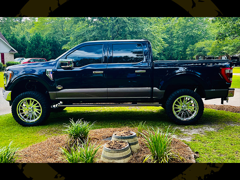 2022 Ford F150 King Ranch Tis 547c 22x10 Nitto Ridge Grapplers 35x12 50r22 6in Rough Country Suspension Lift 