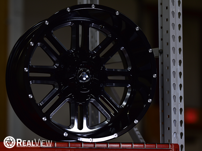 A106 20x12 44 Black Milled Wheels Rims 