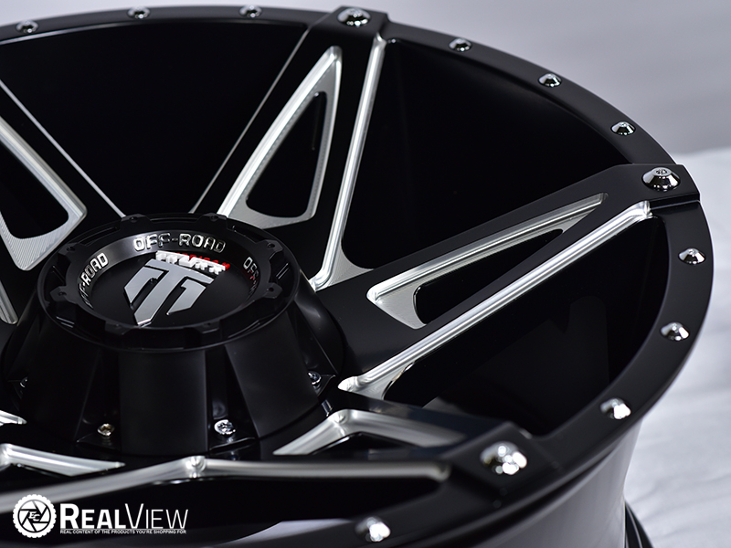 RealView of American Truxx Kutz AT1902 Gloss Black W/ Milled 