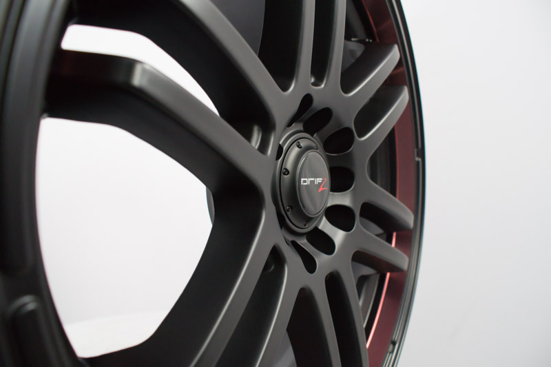 Drifz Fx 207b 17x7 5 5 Lug Carbon Black Red Wheels Rims .JPG