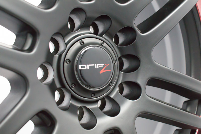 Drifz Fx 207b 17x7 5 5 Lug Carbon Black Red Wheels Rims .JPG