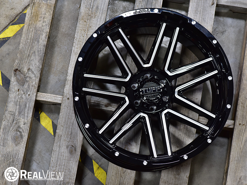 RealView of Tuff T17 Gloss Black W/ Milled Spokes - 24x11 -25 - 2411T17 ...