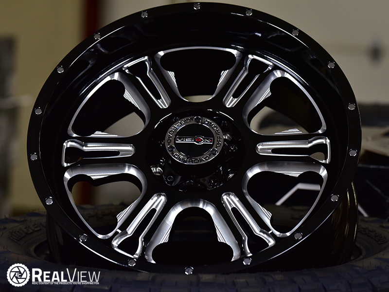 Vision Rage 20x9 12 Gloss Black Milled Wheels Rims 