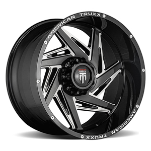 American Truxx Spiral AT1906 Matte Black W Milled Spokes