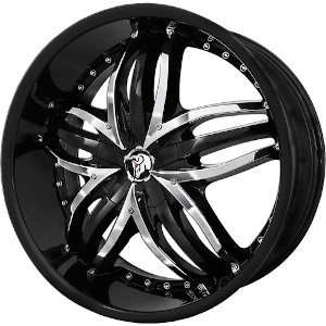 Diablo Angel Gloss Black W/ Chrome Inserts - Part Number ANG-20861142073B Diablo Angel Gloss Black W/ Chrome Inserts Photo