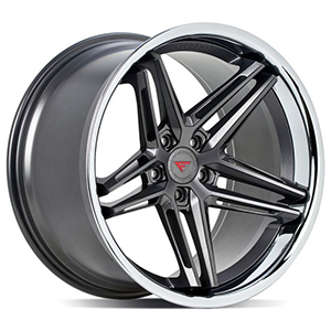 Ferrada CM1 Matte Graphite With Chrome Lip  