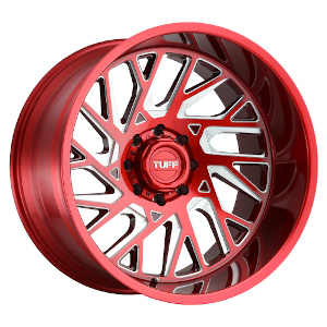 Tuff T4B Machined Candy Red W Milled Spoke Right