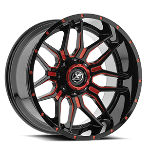 XF Offroad XF-222 Black Red Milled