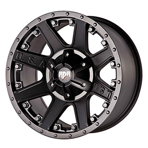 Red Dirt Road Rd04 Matte Flat Black Machined W/ Milled Lip