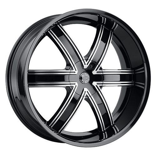 2Crave No.44 Gloss Black W/ Machined Face Wheels 5x4.5 - 22x9.5 +15 ...