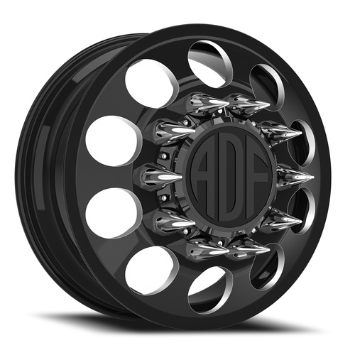 ADF Wheels Big Mac Dually Gloss Black/Machined - Part Number D102BM208223+144 ADF Wheels Big Mac Dually Gloss Black/Machined Photo