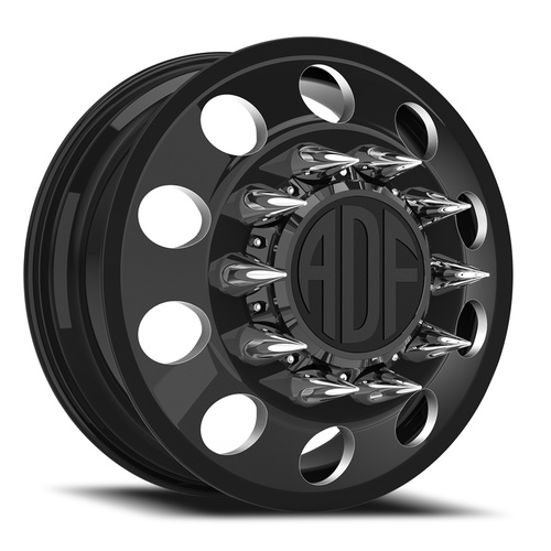 ADF Wheels Classic Dually Gloss Black/Machined - Part Number D101BM228220+144 ADF Wheels Classic Dually Gloss Black/Machined Photo