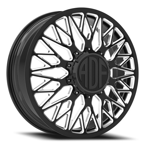 ADF Wheels Techno Mesh Dually Gloss Black/Machined - Part Number D303BM208225+144 ADF Wheels Techno Mesh Dually Gloss Black/Machined Photo