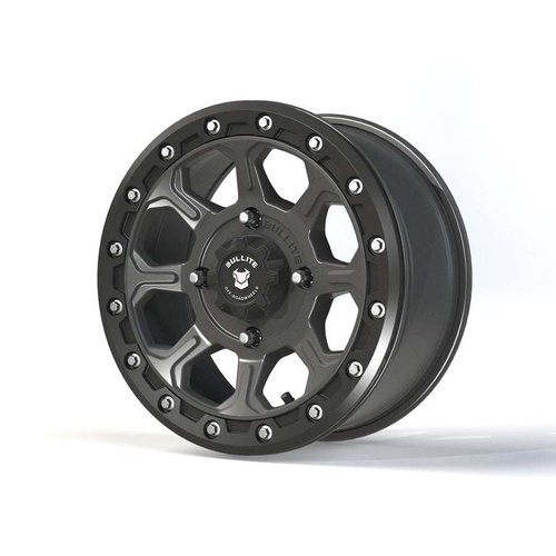 Bullite Bt-03 Gunmetal Gray W/ Satin Black Beadlock - Part Number BT031407041561112 Bullite Bt-03 Gunmetal Gray W/ Satin Black Beadlock Photo