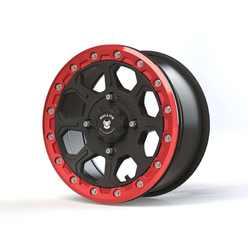 Bullite Bt-03 Satin Black W/ Bullite Red Beadlock - Part Number BT031507041561123 Bullite Bt-03 Satin Black W/ Bullite Red Beadlock Photo