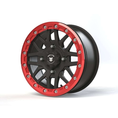 Bullite Bt-06 Satin Black W/ Bullite Red Beadlock - Part Number BT061407041371123 Bullite Bt-06 Satin Black W/ Bullite Red Beadlock Photo