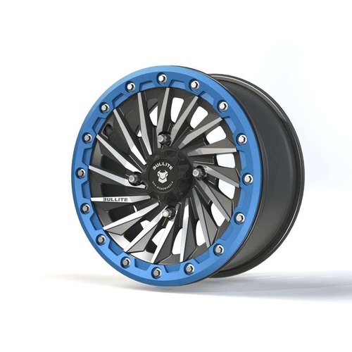 Bullite Bt-08 Gunmetal Gray W/ Sapphire Blue Beadlock - Part Number BT081507041561114 Bullite Bt-08 Gunmetal Gray W/ Sapphire Blue Beadlock Photo