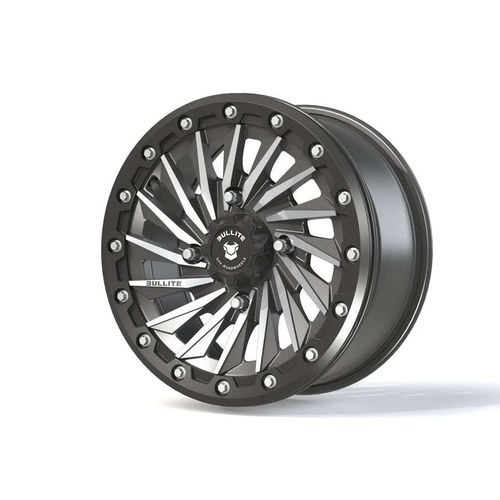 Bullite Bt-08 Gunmetal Gray W/ Satin Black Beadlock - Part Number BT081507041371112 Bullite Bt-08 Gunmetal Gray W/ Satin Black Beadlock Photo