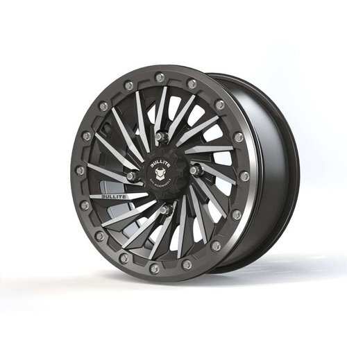 Bullite Bt-08 Satin Black W/ Gunmetal Gray Beadlock - Part Number BT081407041561221 Bullite Bt-08 Satin Black W/ Gunmetal Gray Beadlock Photo