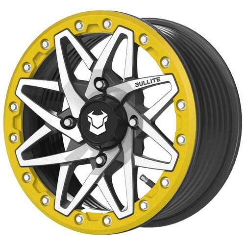 Bullite Pro-01 Gunmetal Gray W/ Neo Yellow Beadlock - Part Number BS011507041561217 Bullite Pro-01 Gunmetal Gray W/ Neo Yellow Beadlock Photo