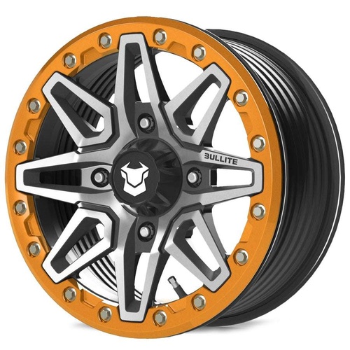 Bullite Pro-03 Satin Black W/ Aerospace Orange Beadlock - Part Number BS031507041561225 Bullite Pro-03 Satin Black W/ Aerospace Orange Beadlock Photo