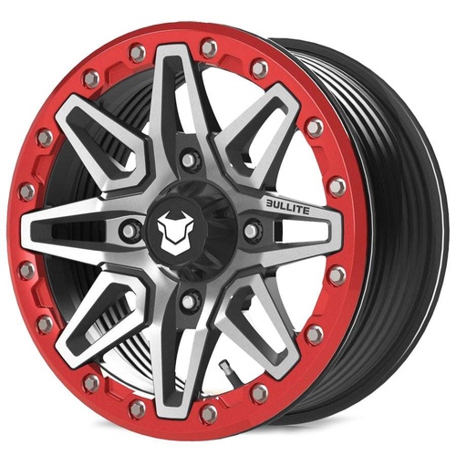 Bullite Pro-03 Satin Black W/ Bullite Red Beadlock - Part Number BS031507041371223 Bullite Pro-03 Satin Black W/ Bullite Red Beadlock Photo