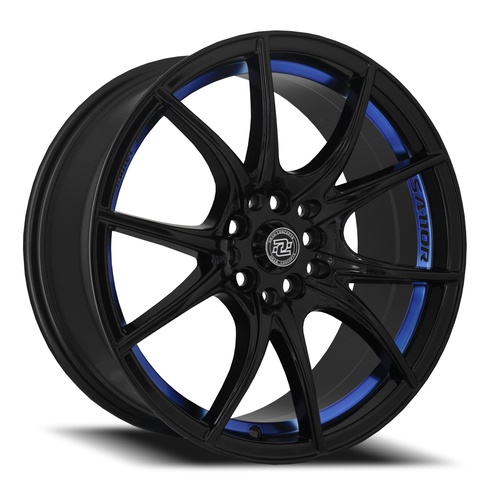Drag Concepts Dc27 Gloss Black W/ Blue Undercut - Part Number DC271770810-38GBB Drag Concepts Dc27 Gloss Black W/ Blue Undercut Photo