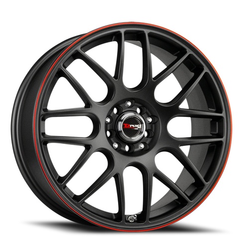 Drag Dr34 Flat Black W/ Red Stripe - Part Number DR34167044073BFR1 Drag Dr34 Flat Black W/ Red Stripe Photo