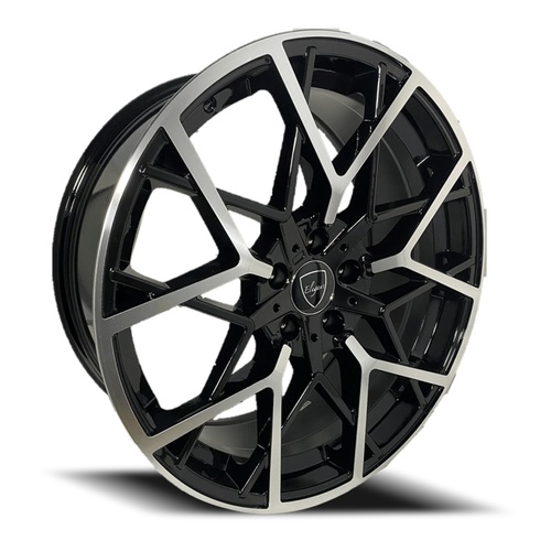 Elegance E009 Gloss Black Machined - Part Number E009-051435GBM Elegance E009 Gloss Black Machined Photo