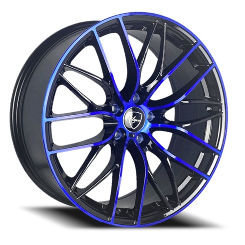 Elegance E010 Gloss Black W/ Candy Blue Face - Part Number E010-051435GBBF Elegance E010 Gloss Black W/ Candy Blue Face Photo