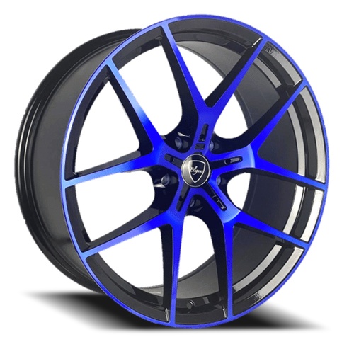 Elegance E017 Gloss Black W/ Candy Blue Face Photo