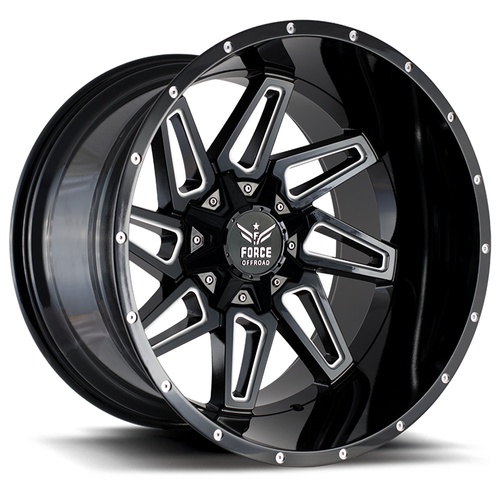 Force Off-Road Fo2 Black Milled - Part Number FO222126135/139.7-44B/M Force Off-Road Fo2 Black Milled Photo