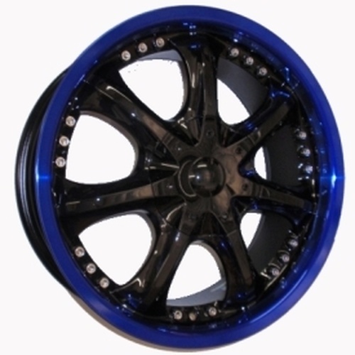 G-Line Alloys G552 Black W/ Blue Lip Photo