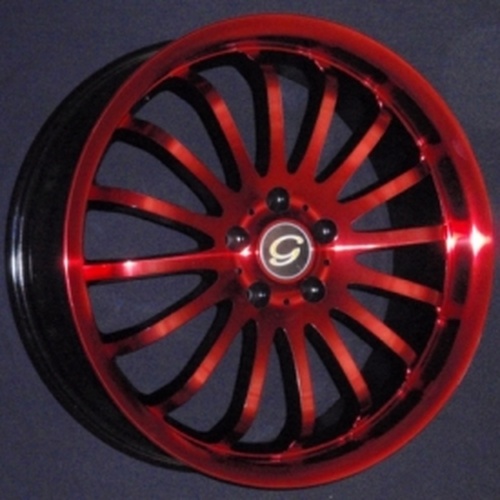 G-Line Alloys G601 Red & Black