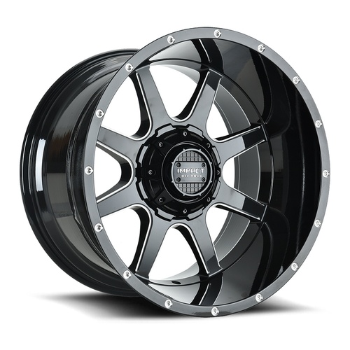 Impact Off-Road 804 Gloss Black Milled Photo